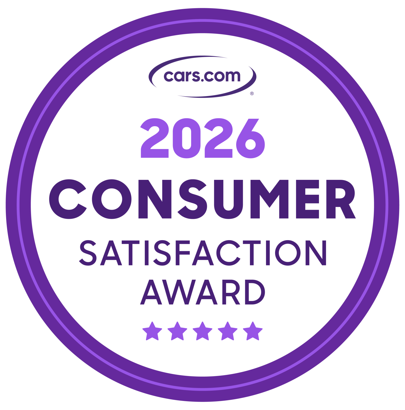 2026 Cars.com Consumer Satisfaction Award badge