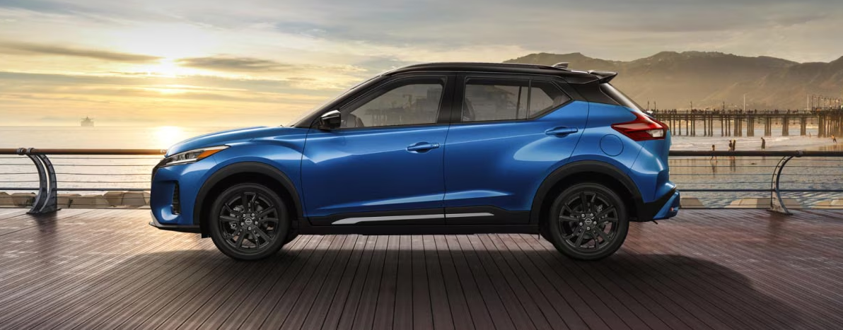 A Nissan Kicks on a Jersey boardwalk
