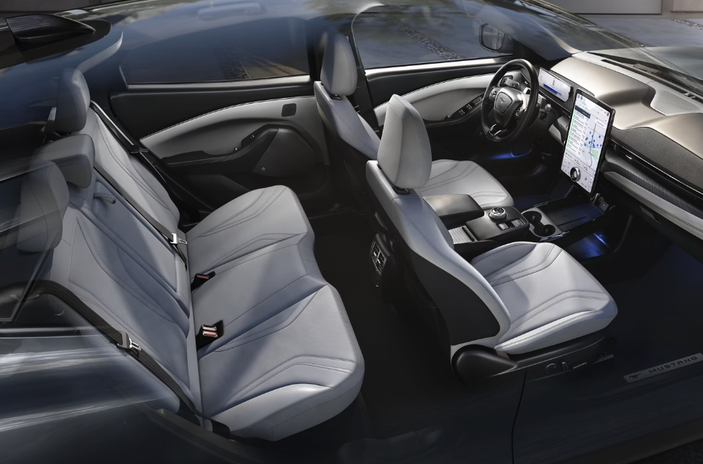 Front and back seats in the 2023 Ford Mustang Mach-E